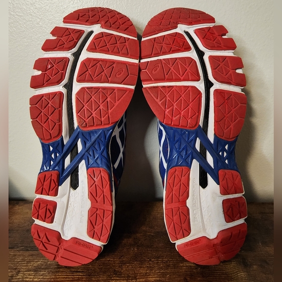 Asics Gel-kayano 22 Mens Blue, Red, White Size 10.5 - Picture 6 of 7